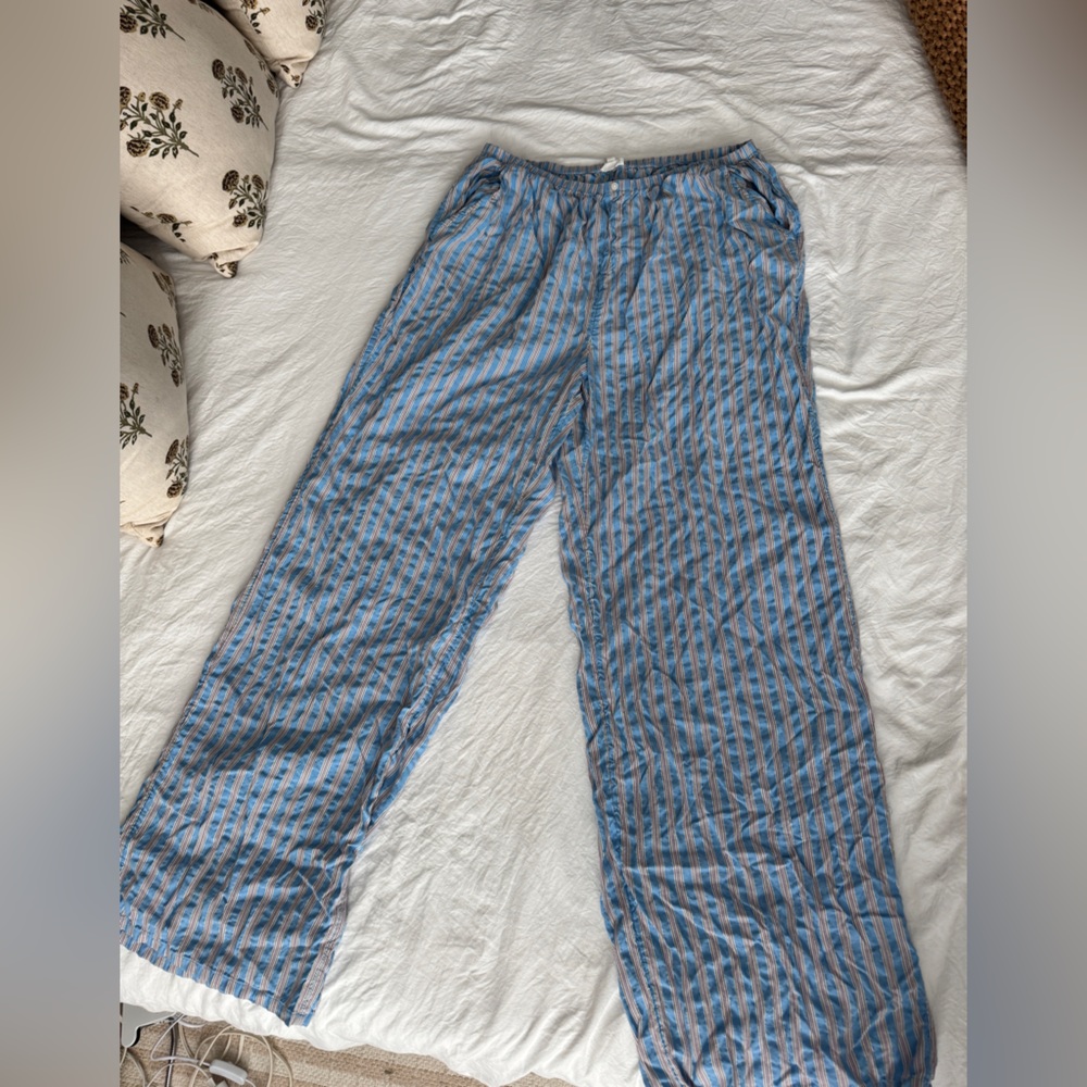 Aerie Off-Duty Seersucker Trouser Pants